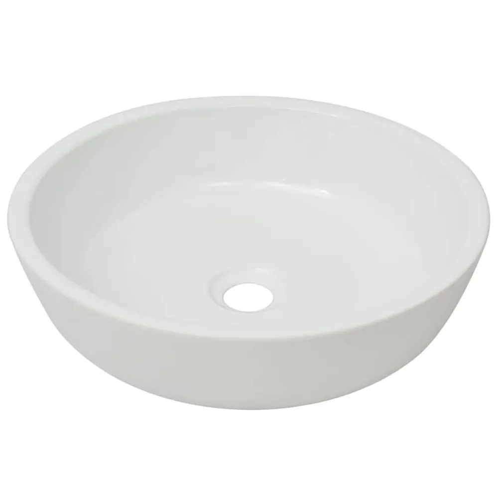 Lavabo ronde Céramique Blanc 42 x 12 cm