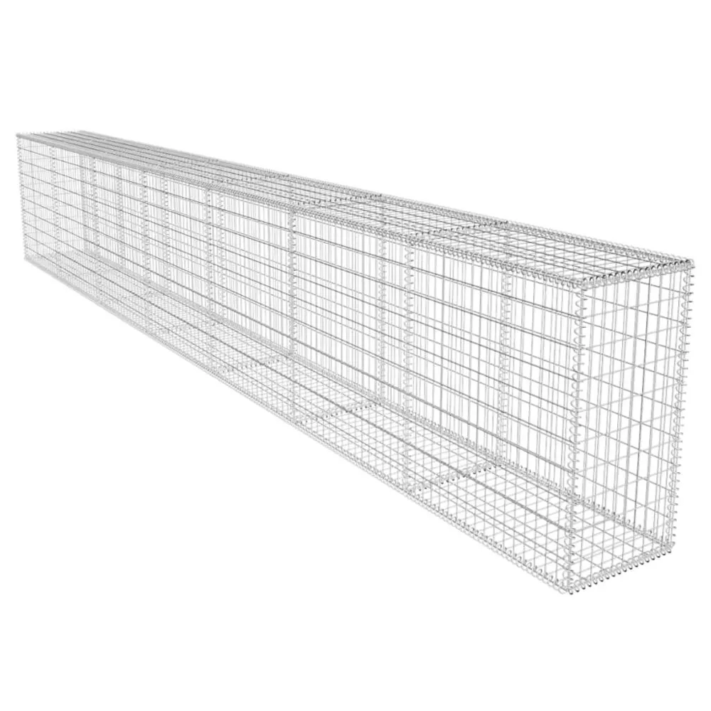 Mur en gabion avec couvercle Acier galvanisé 600x50x100 cm