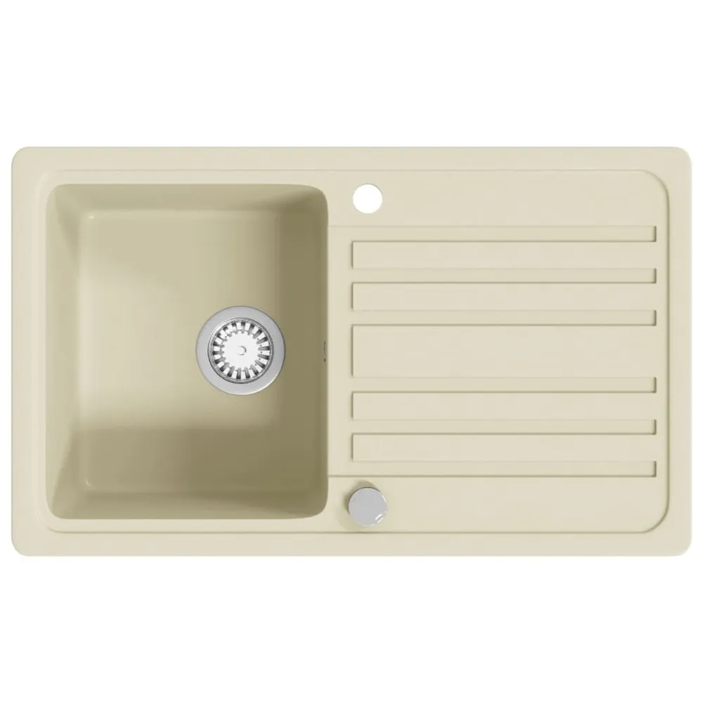 Évier de cuisine Granit Seul lavabo Beige