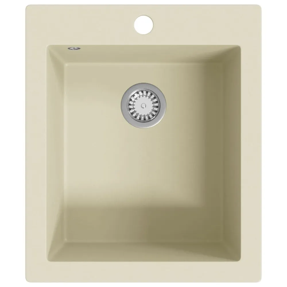 Évier de cuisine Granit Seul lavabo Beige