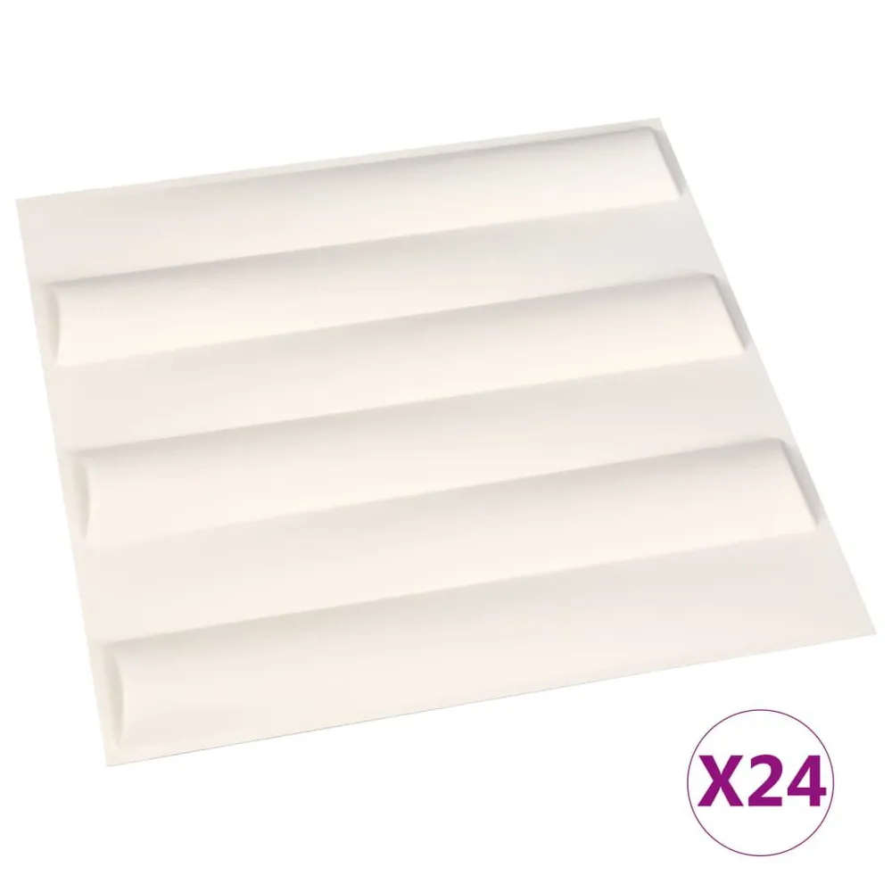 Panneaux muraux 3D 24 pcs 0,5x0,5 m 6 m²