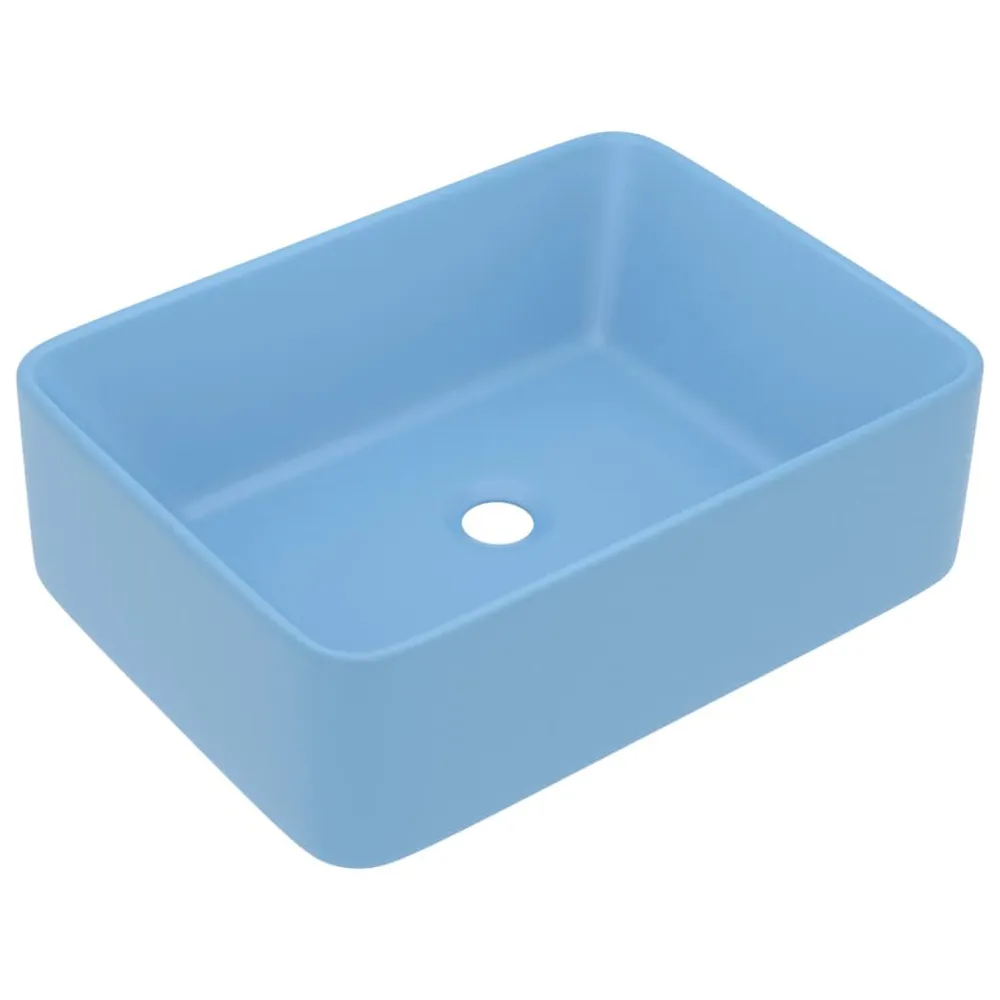 Lavabo de luxe Bleu évident mat 41x30x12 cm Céramique