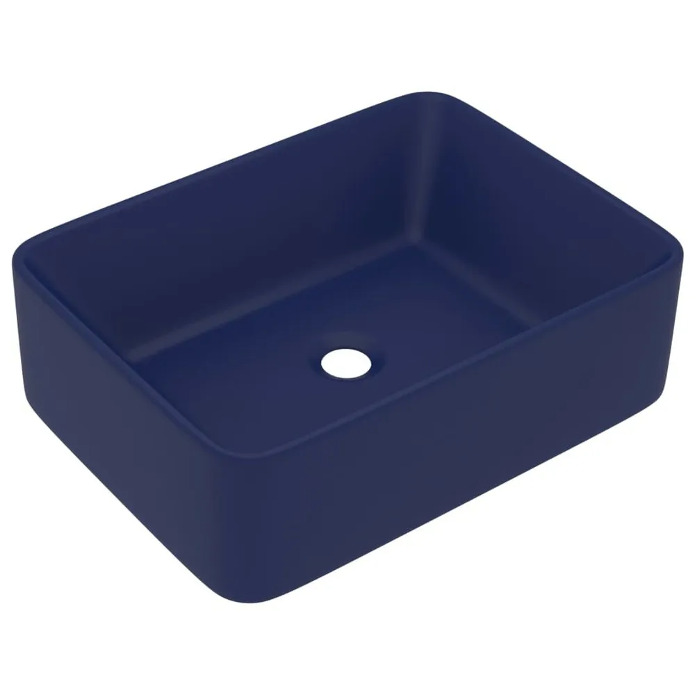 Lavabo de luxe Bleu foncé mat 41x30x12 cm Céramique