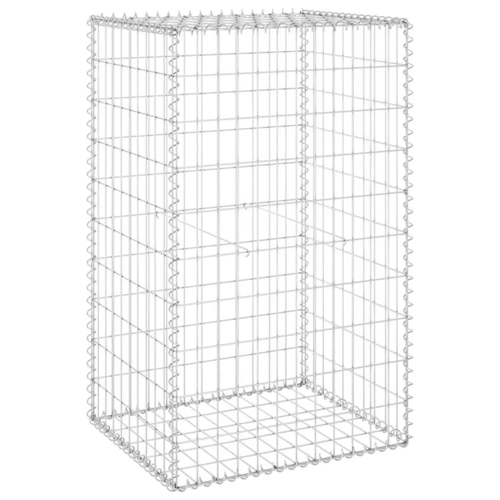 Mur en gabion avec couvercles Acier galvanisé 60x50x100 cm