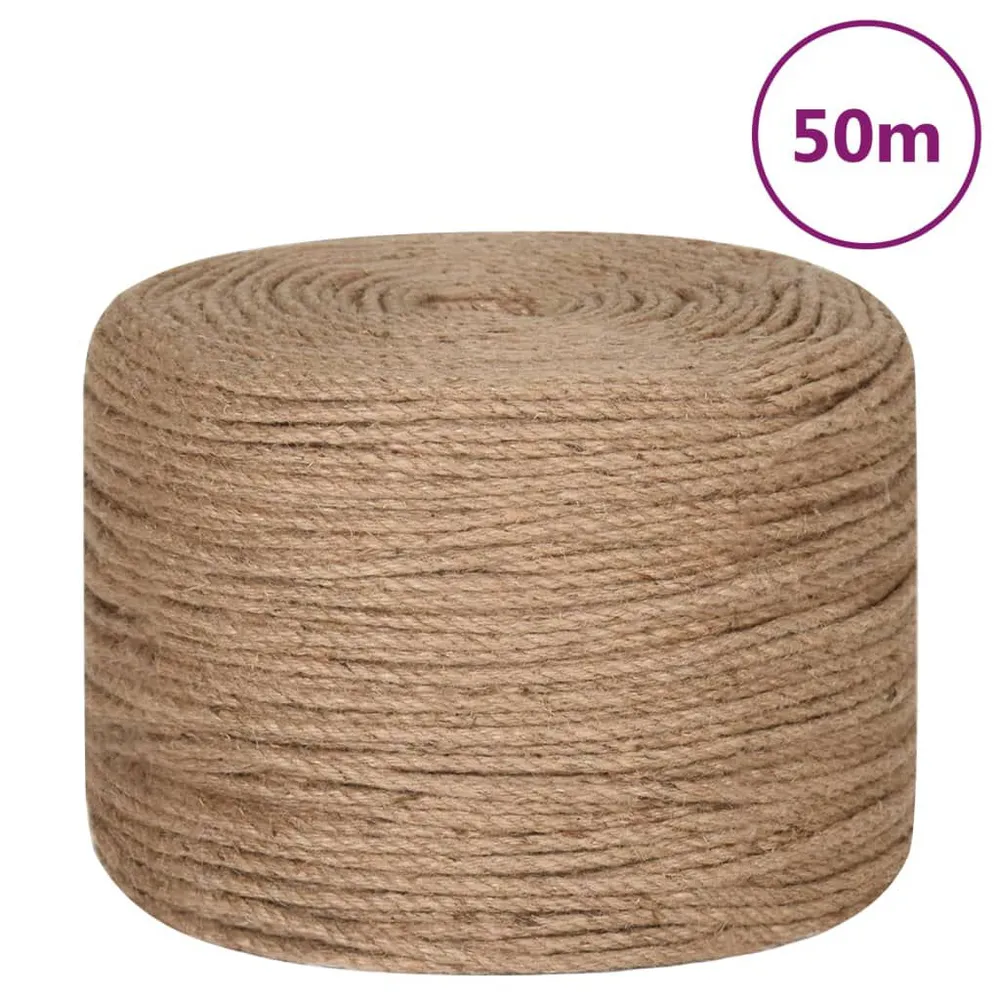 Corde de jute 50 m de long 4 mm d'épaisseur