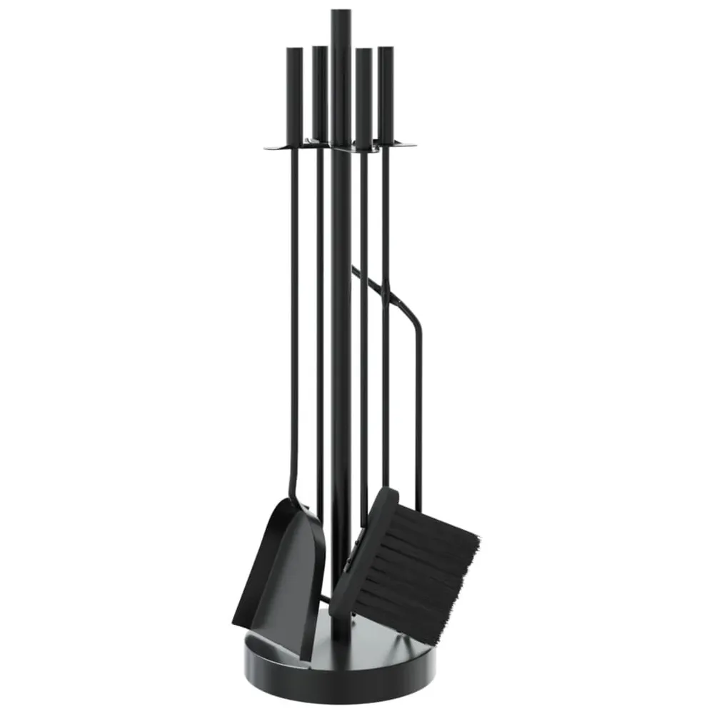 Set d’outils de cheminée 5 pcs 18x66 cm acier