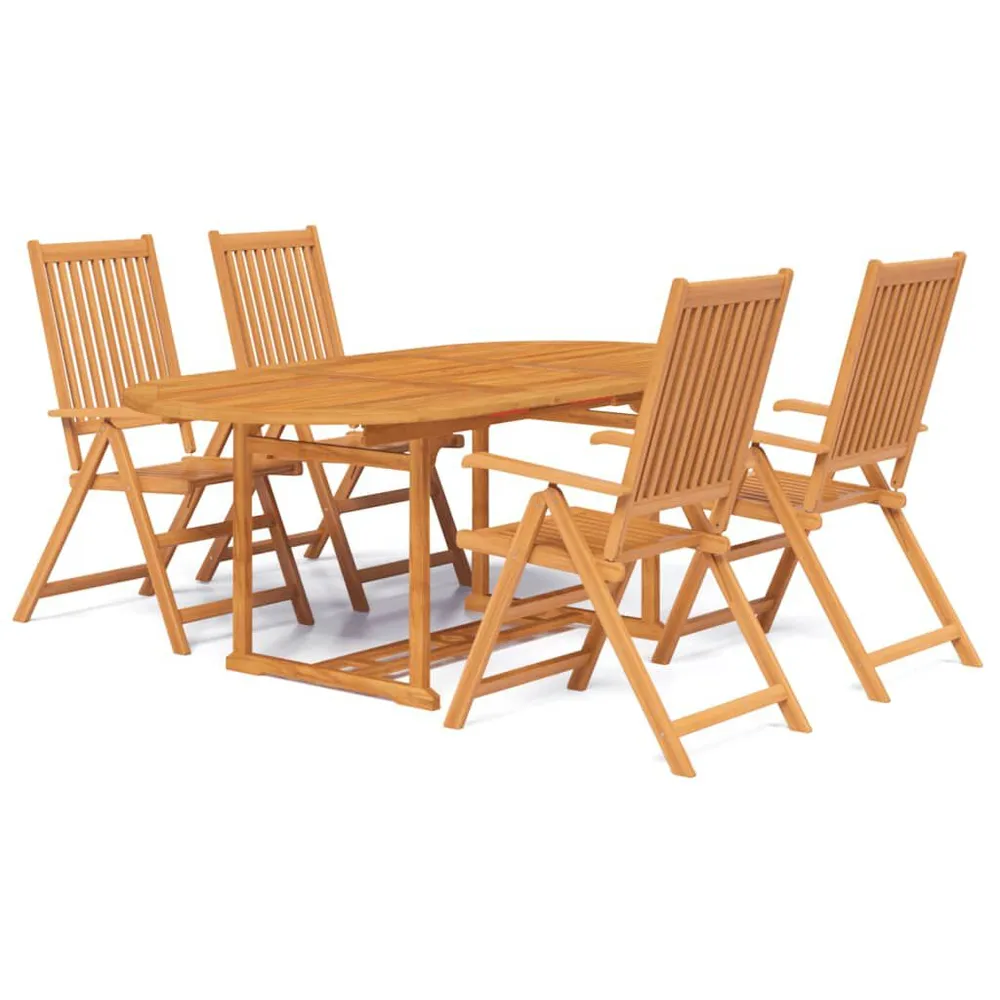 Ensemble à manger de jardin 5 pcs Bois d'acacia massif