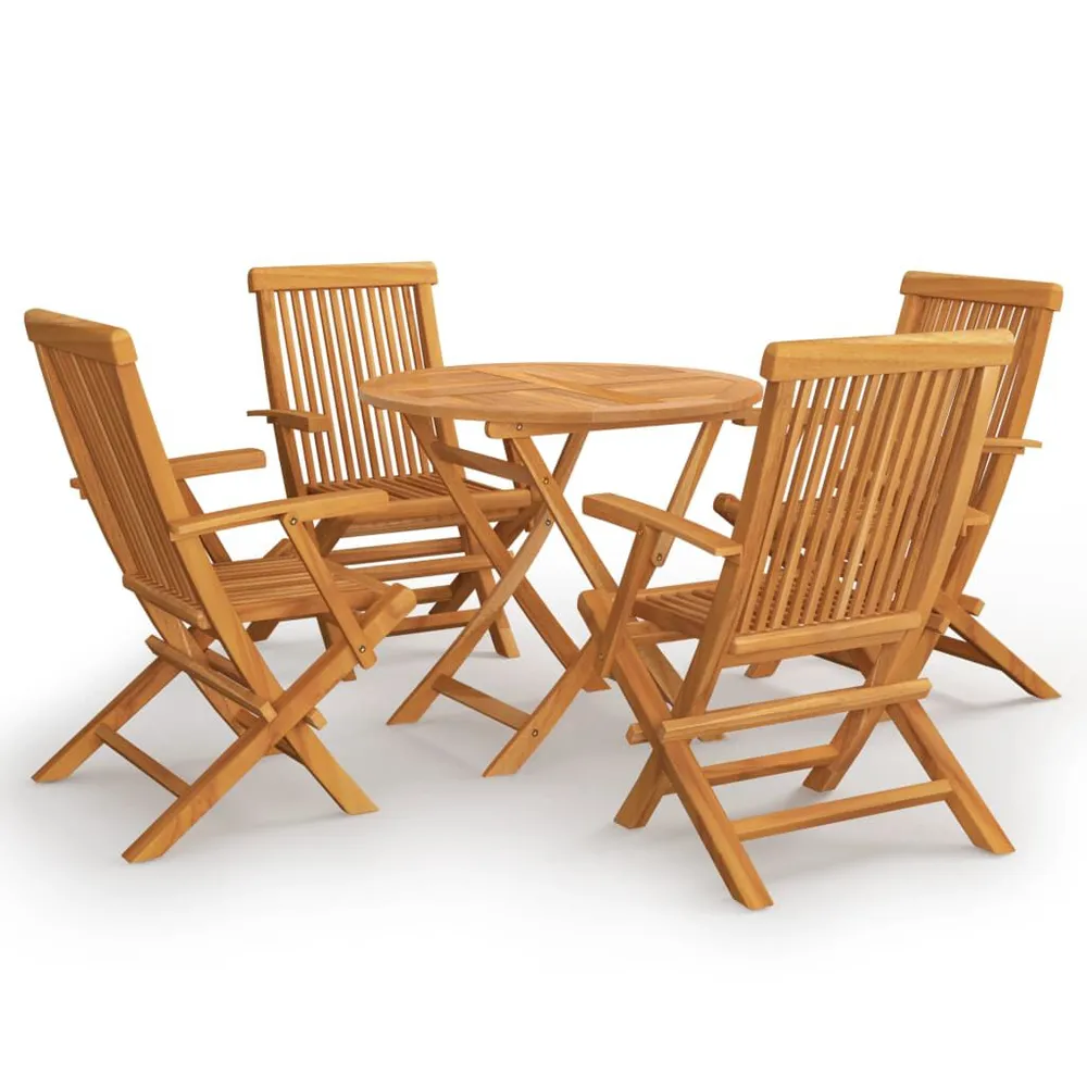 Salon de jardin 5 pcs Bois de teck massif