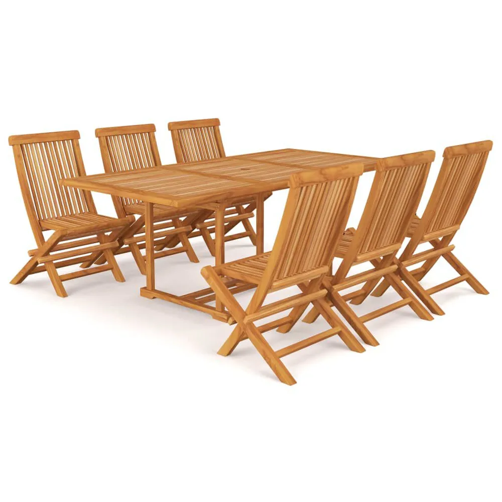 Ensemble à manger de jardin 7 pcs Bois de teck massif