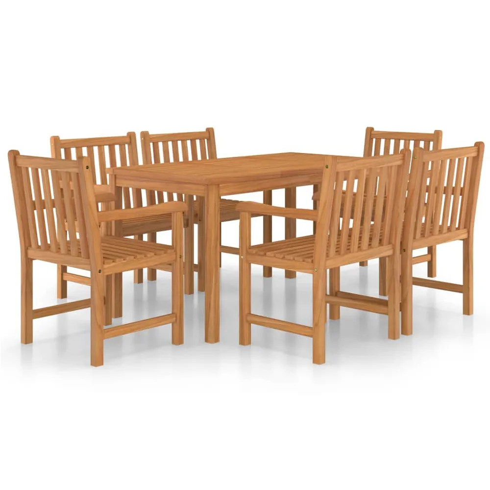 Ensemble à manger de jardin 7 pcs Bois de teck massif