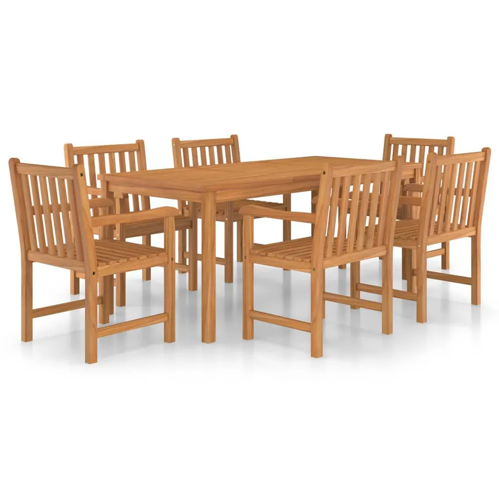 Ensemble à manger de jardin 7 pcs Bois de teck massif