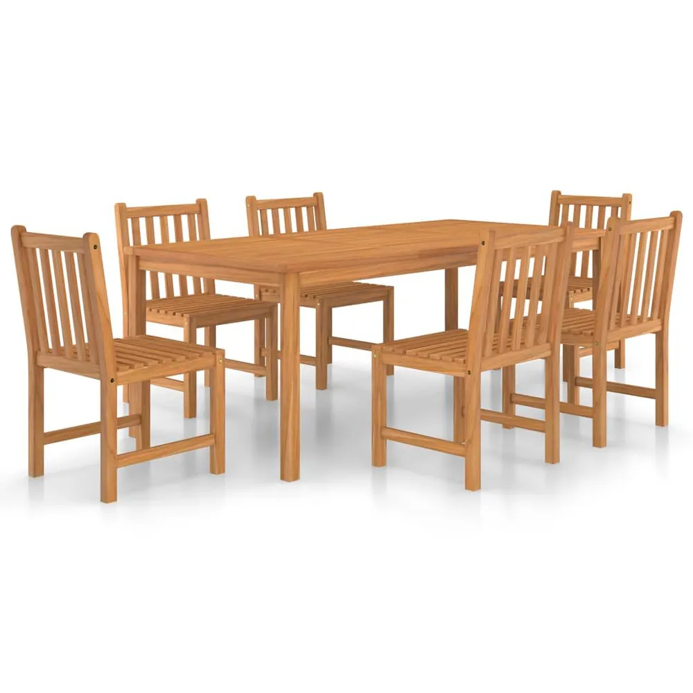 Ensemble à manger de jardin 7 pcs Bois de teck solide