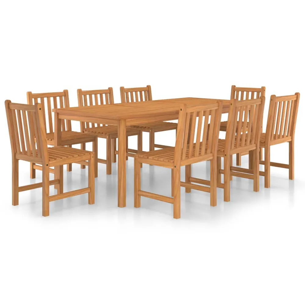 Ensemble à manger de jardin 9 pcs Bois de teck solide