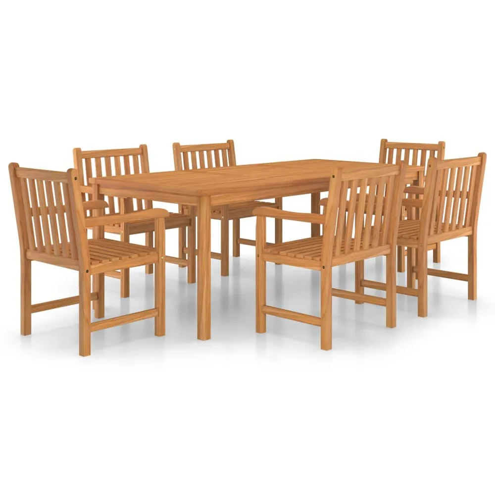 Ensemble à manger de jardin 7 pcs Bois de teck solide