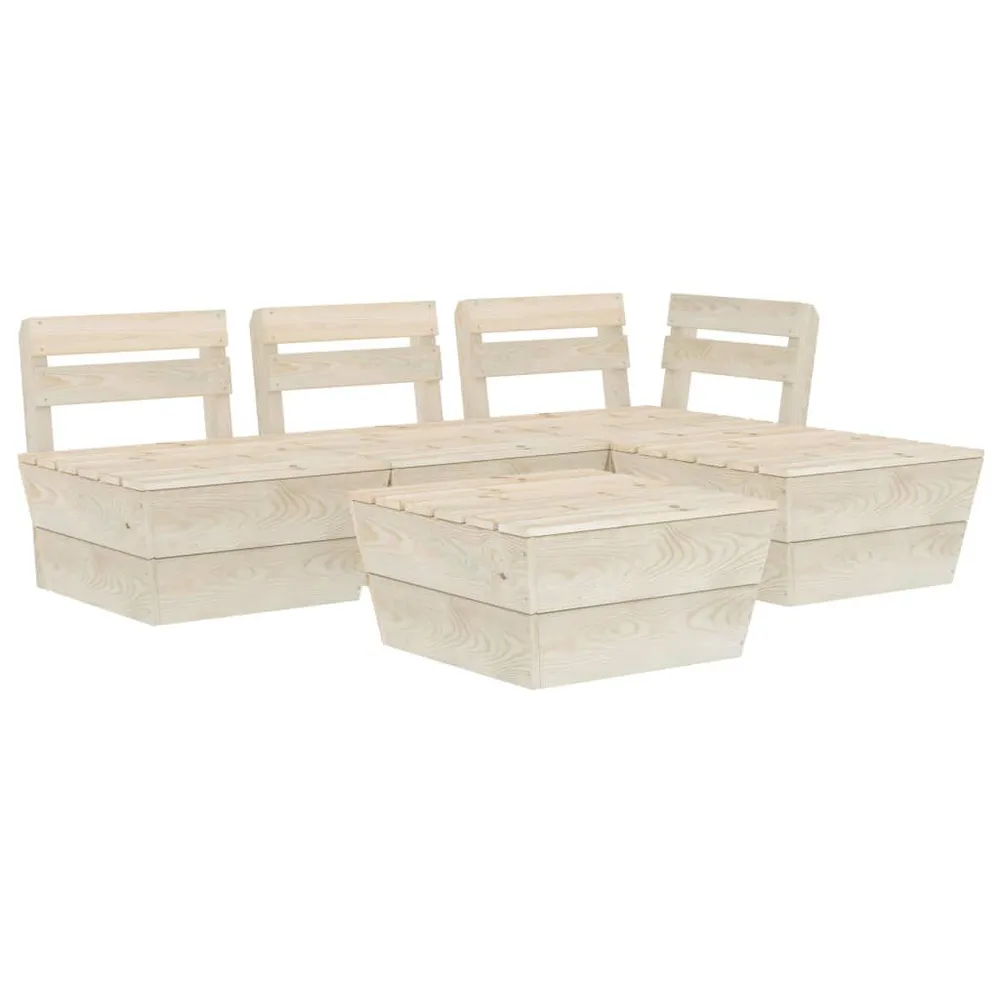 Salon de jardin palette 5 pcs Bois d'épicéa imprégné