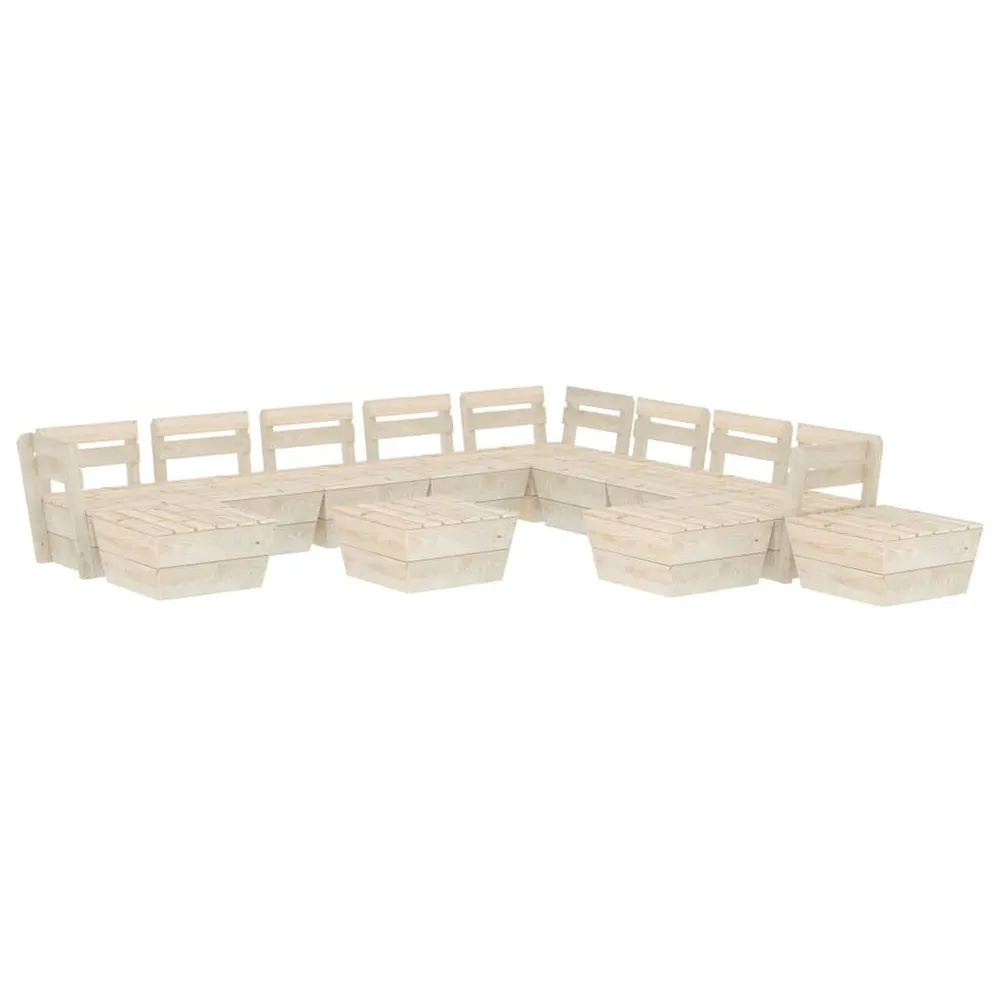 Salon de jardin palette 12 pcs Bois d'épicéa imprégné