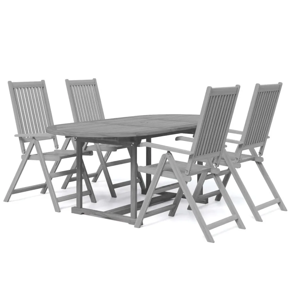 Ensemble à manger de jardin 5 pcs Bois d'acacia massif