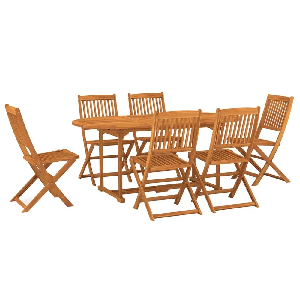 Ensemble à manger de jardin 7 pcs bois massif d'acacia