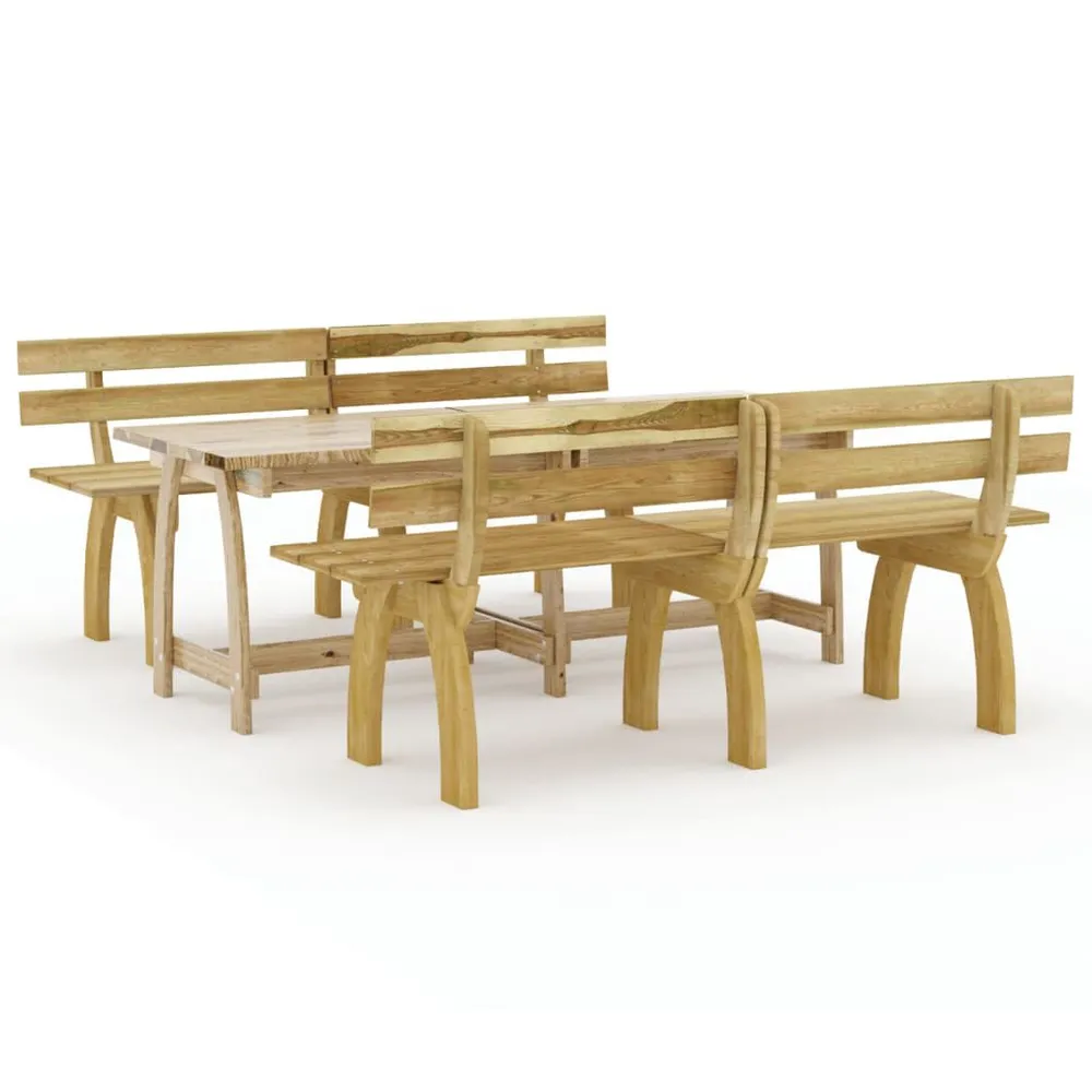 Ensemble à manger de jardin 3 pcs Bois de pin imprégné