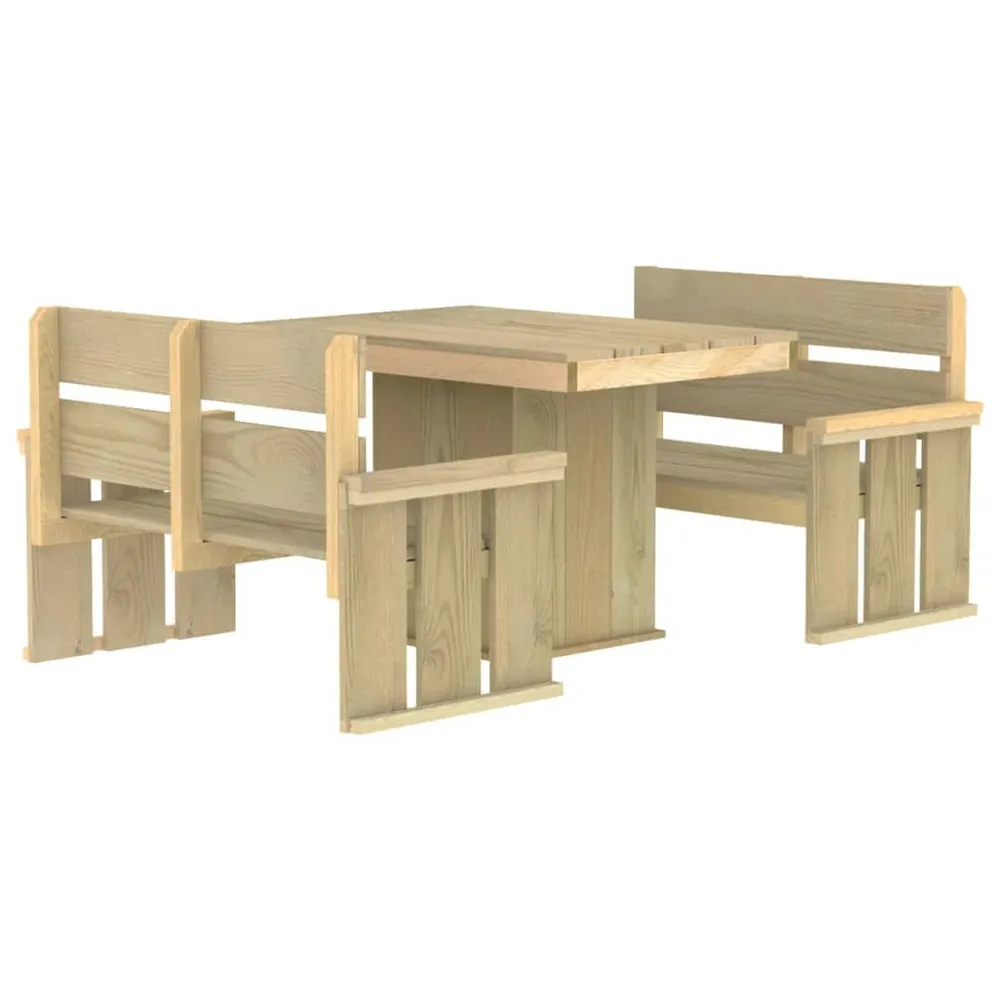 Ensemble à manger de jardin 3 pcs Bois de pin imprégné