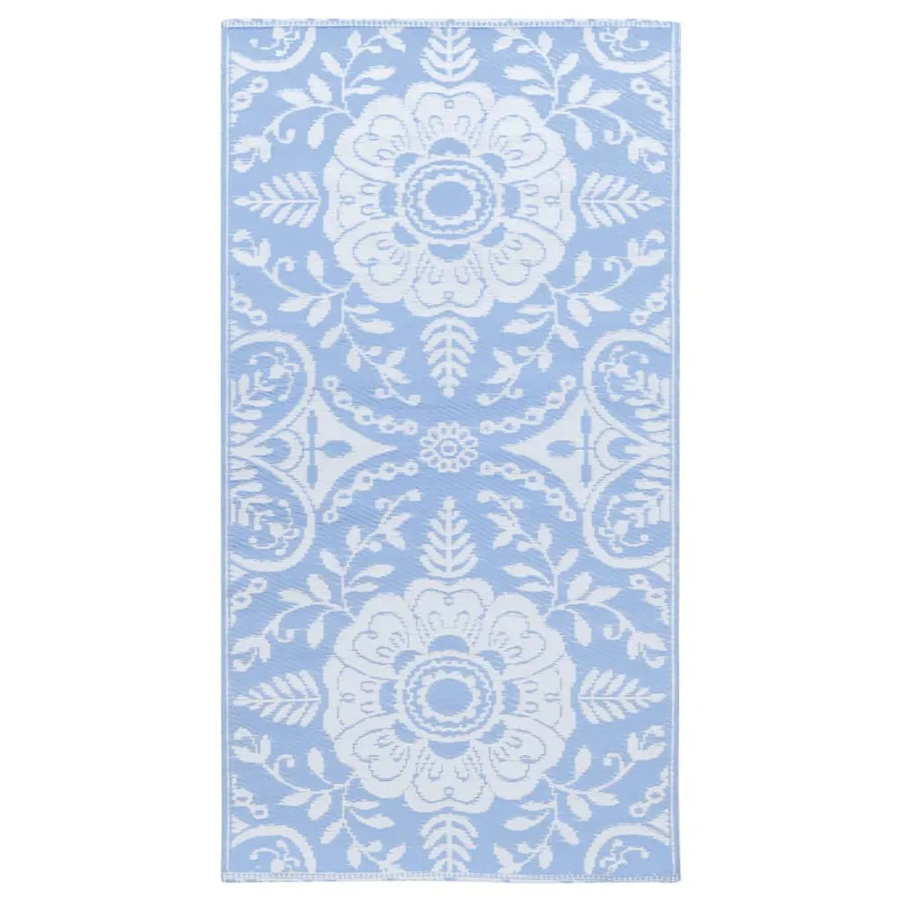 Tapis d'extérieur Bleu azuré 80x150 cm PP