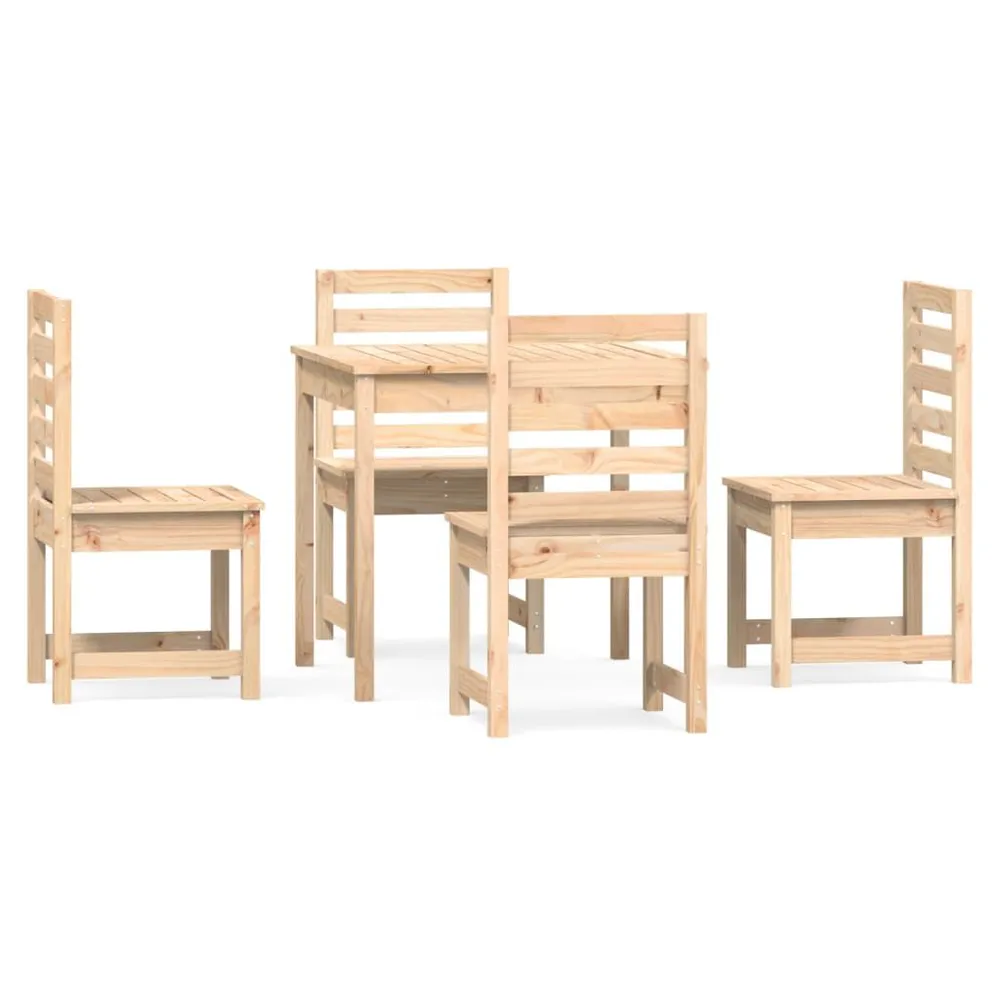 Ensemble à manger de jardin 5 pcs bois massif de pin