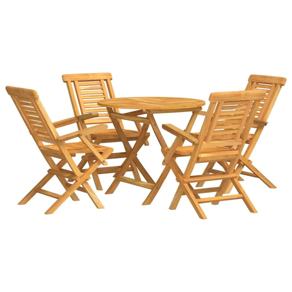 Ensemble à manger de jardin 5 pcs Bois de teck massif