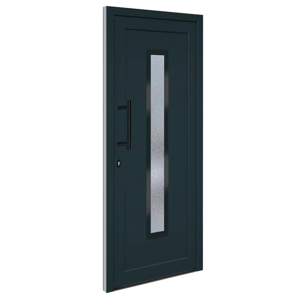 Porte d'entrée anthracite 88x200 cm PVC