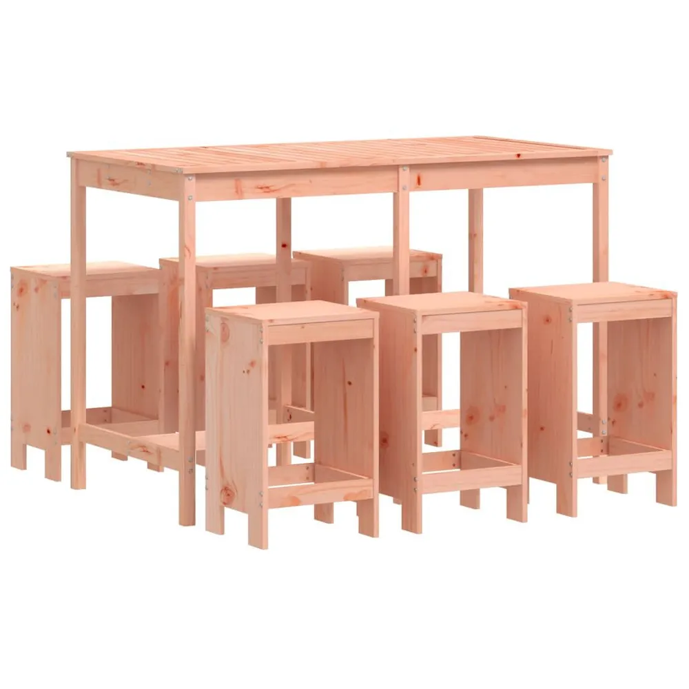 Ensemble de bar de jardin 7 pcs bois massif douglas