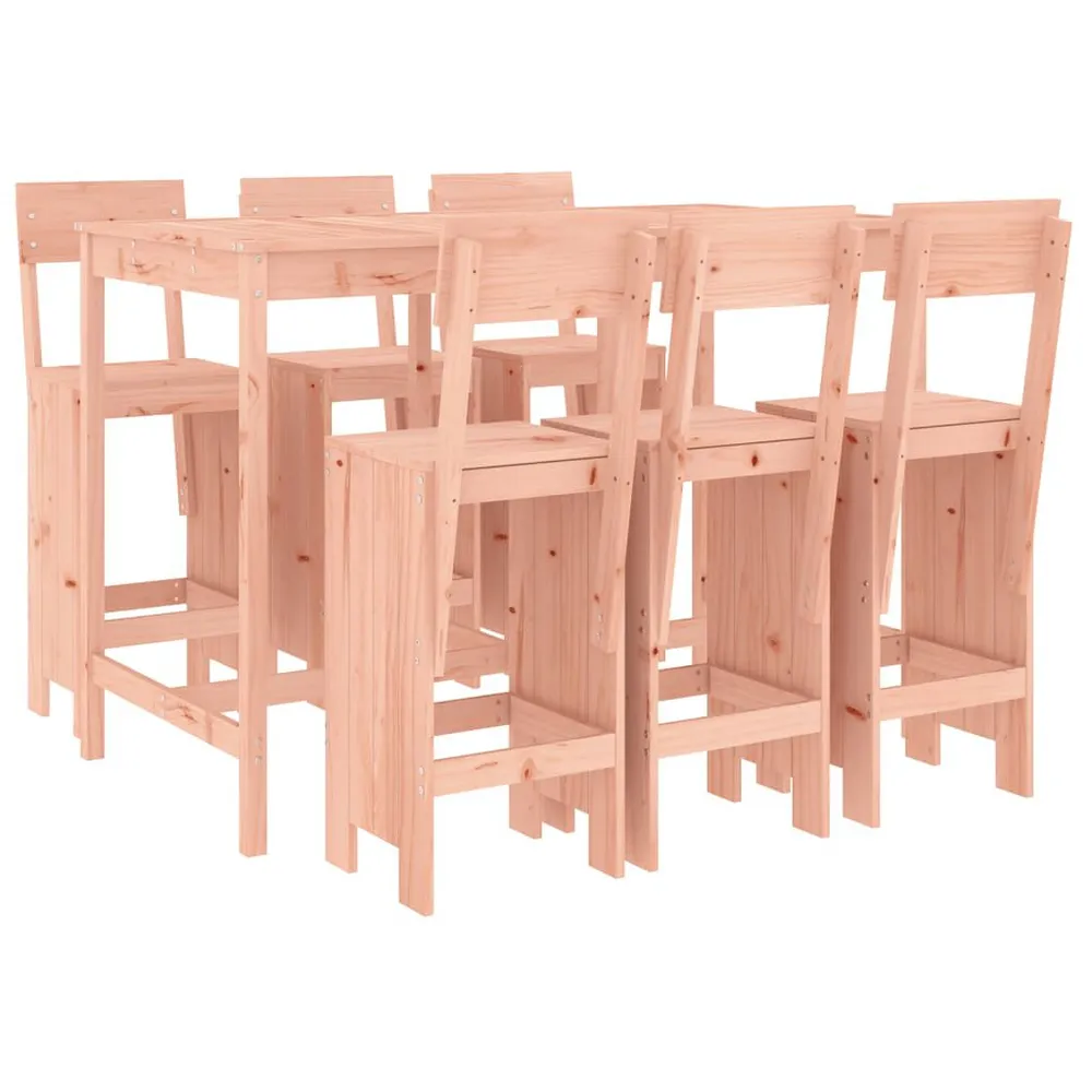 Ensemble de bar de jardin 7 pcs bois massif douglas