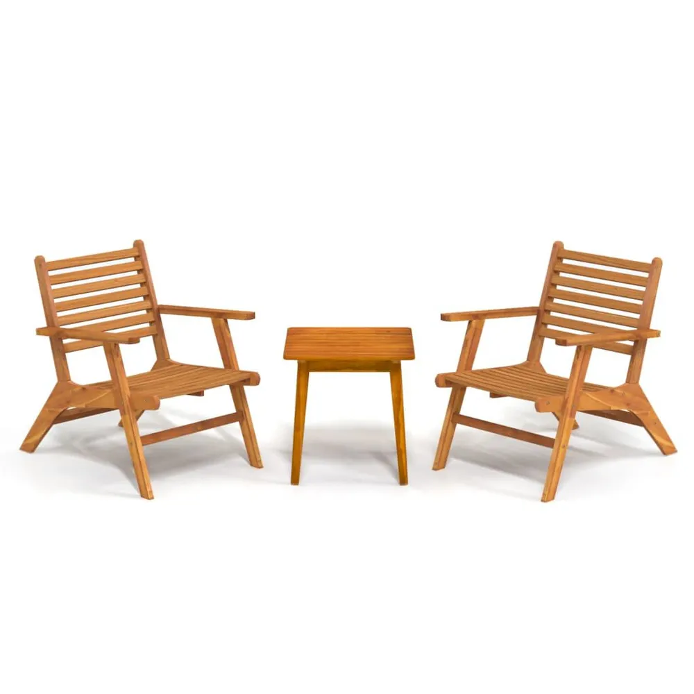 Mobilier de bistro 3 pcs Bois d'acacia solide