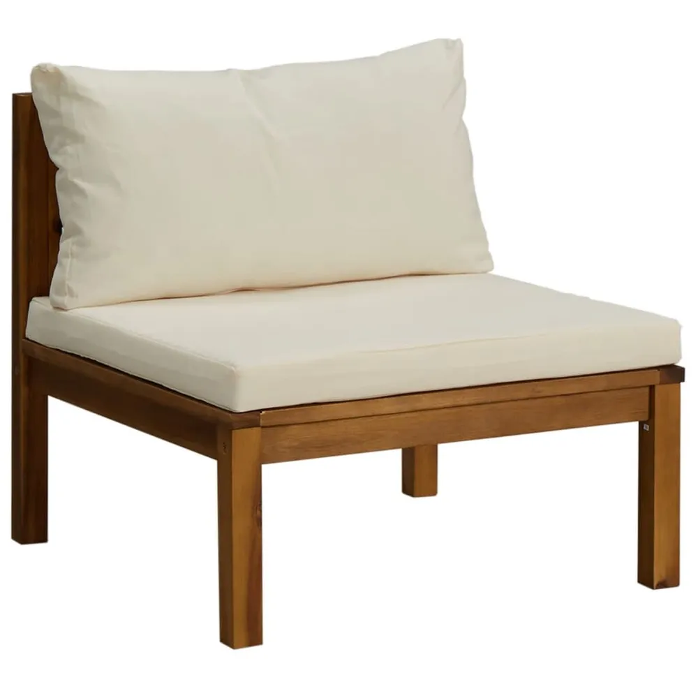 Canapé de environnement sectionnel avec coussin blanc crème Acacia