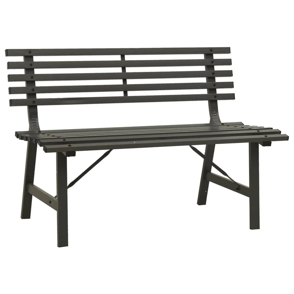 Banc de jardin 110 cm Acier Noir