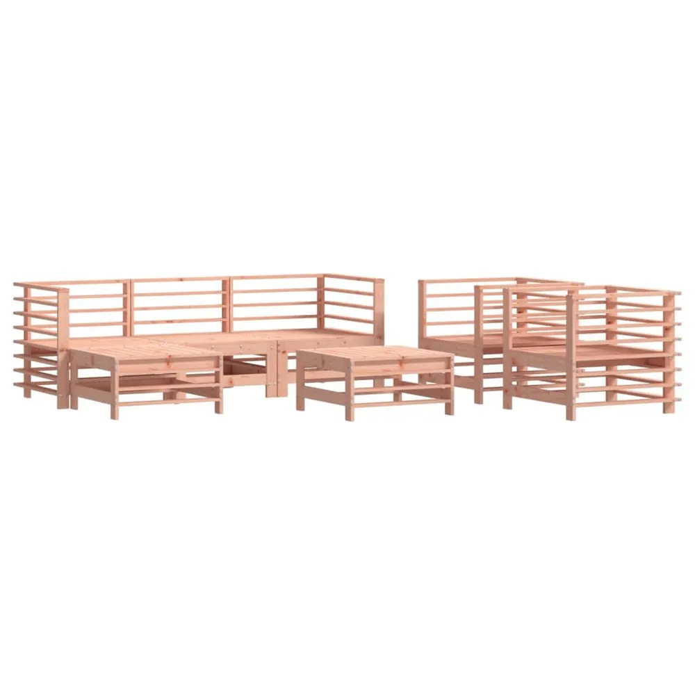 Salon de jardin 7 pcs bois massif douglas