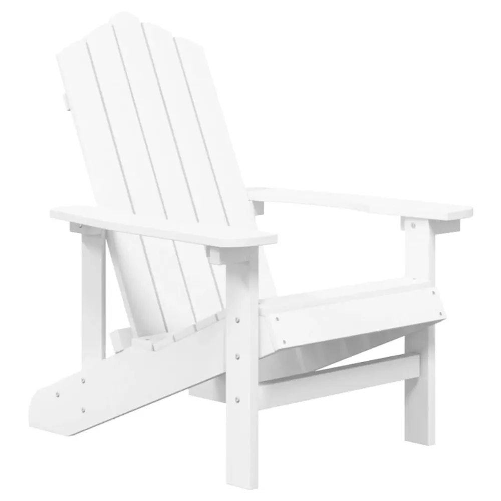 Chaise Adirondack de jardin PEHD Blanc