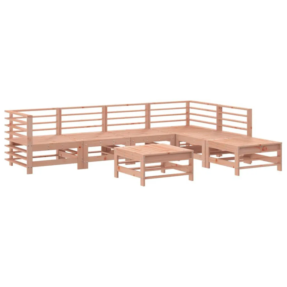 Salon de jardin 7 pcs bois massif douglas