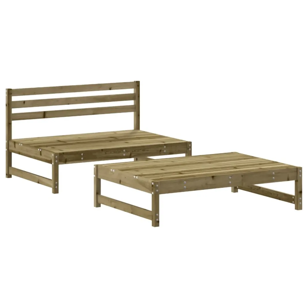 Salon de jardin 2 pcs bois de pin imprégné