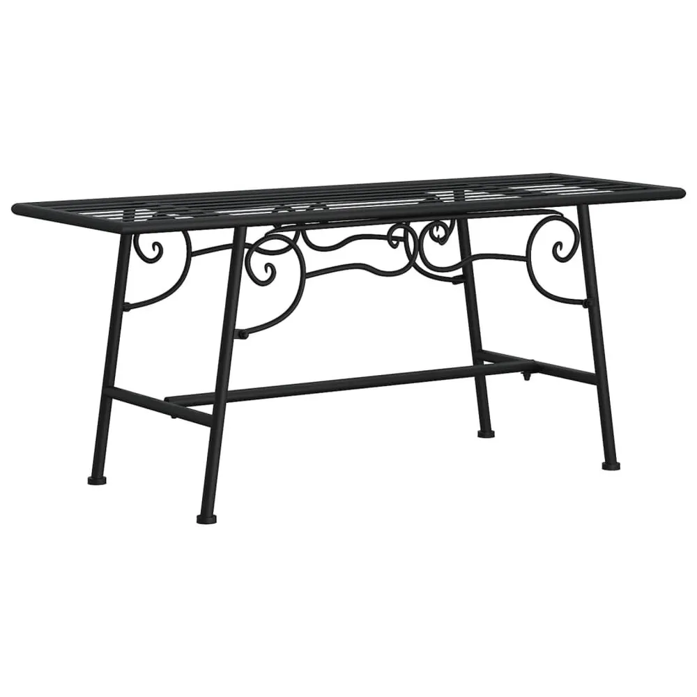 Banc tour d'arbre 110 cm Noir Acier