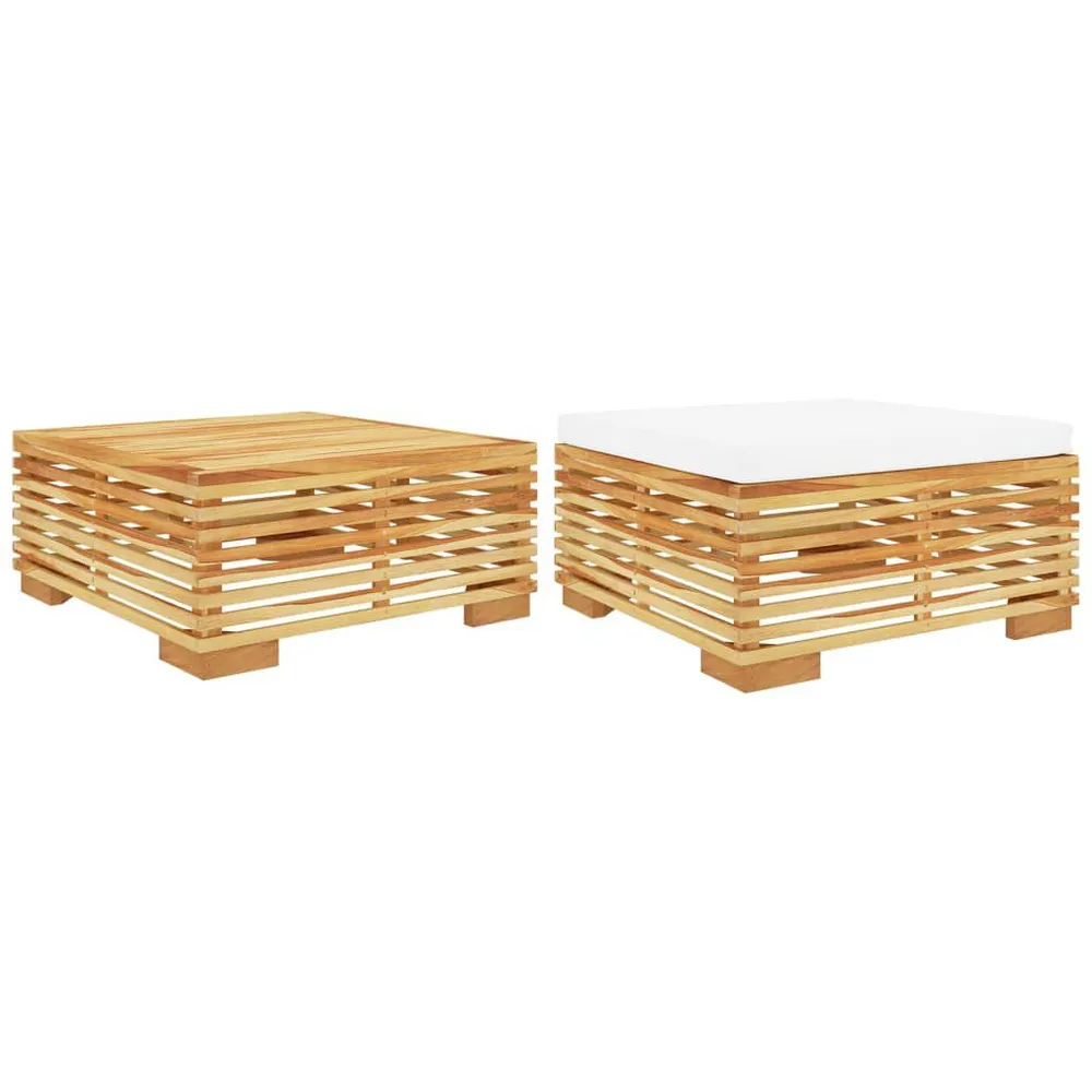 Salon de jardin 2 pcs Bois de teck massif