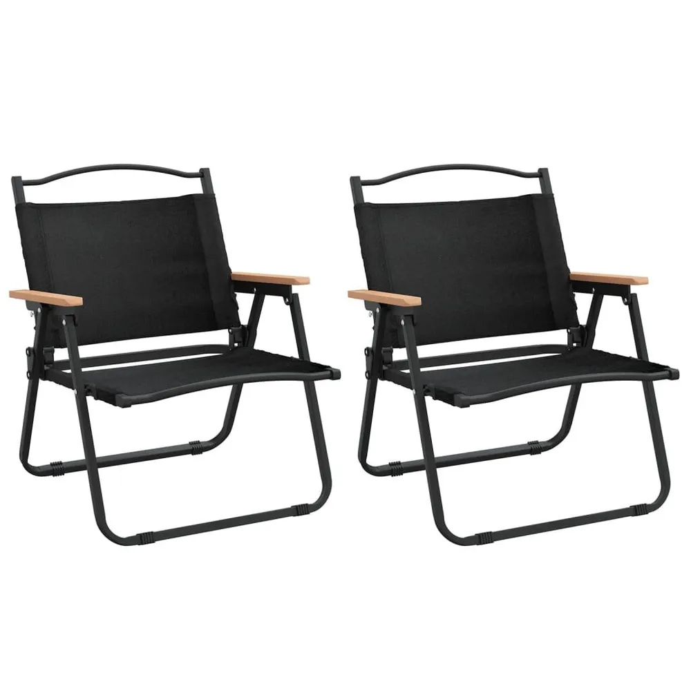 Chaises de camping lot de 2 Noir 54x43x59 cm Tissu Oxford