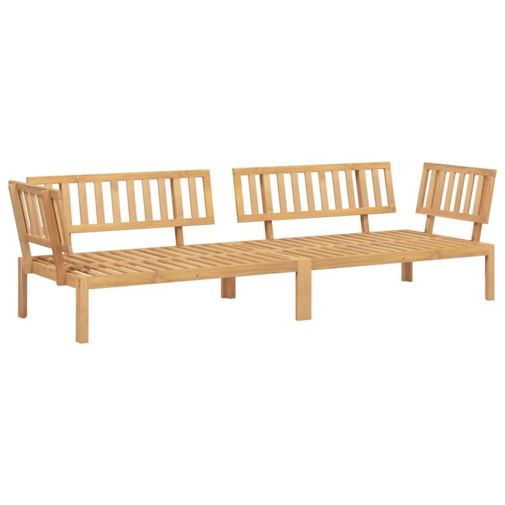 Canapés d'angle palette de jardin 2 pcs bois massif d'acacia