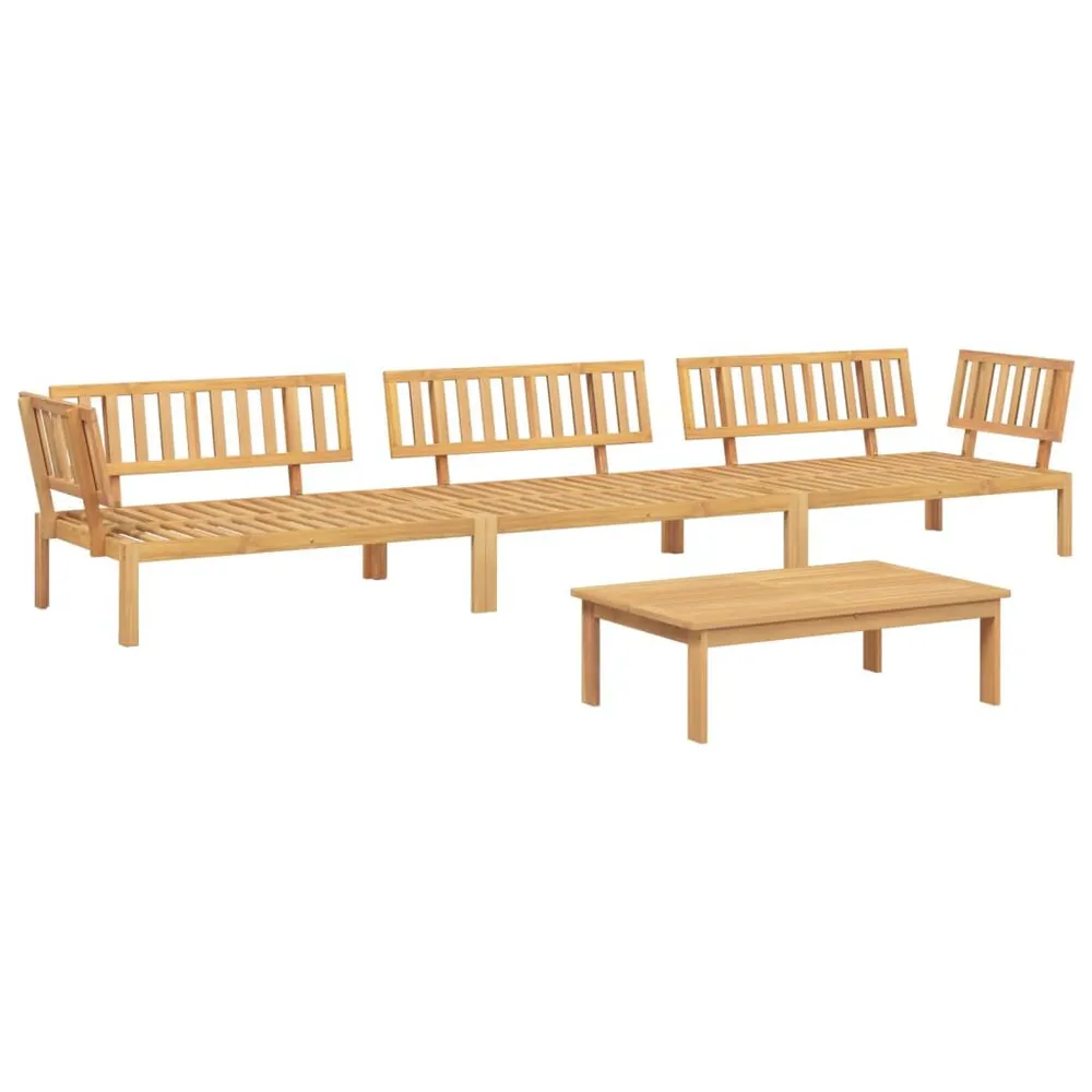 Salon palette de jardin 4 pcs bois d'acacia massif