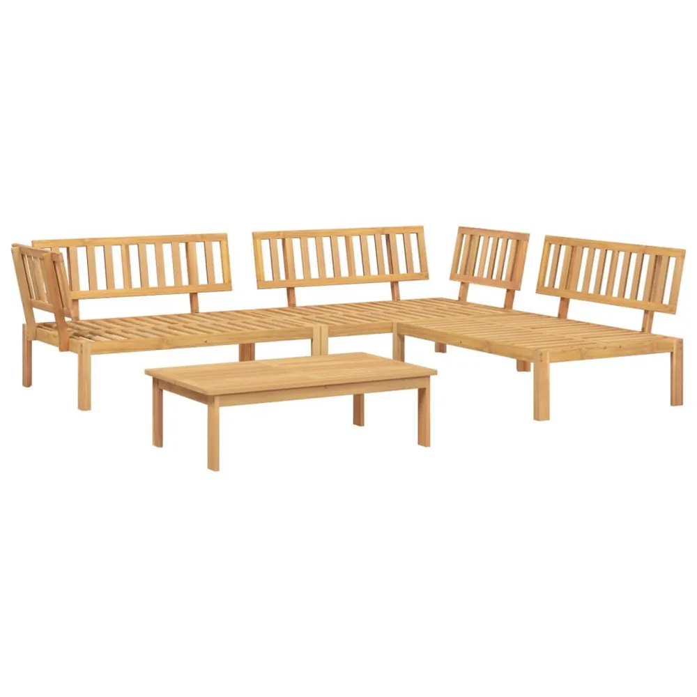 Salon palette de jardin 4 pcs bois d'acacia massif