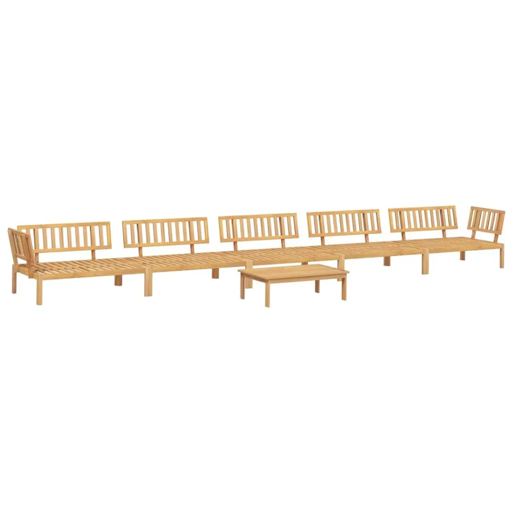 Salon palette de jardin 6 pcs bois d'acacia massif