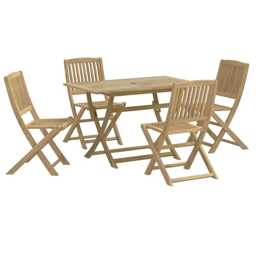 Ensemble à manger de jardin 5 pcs Bois d'acacia solide