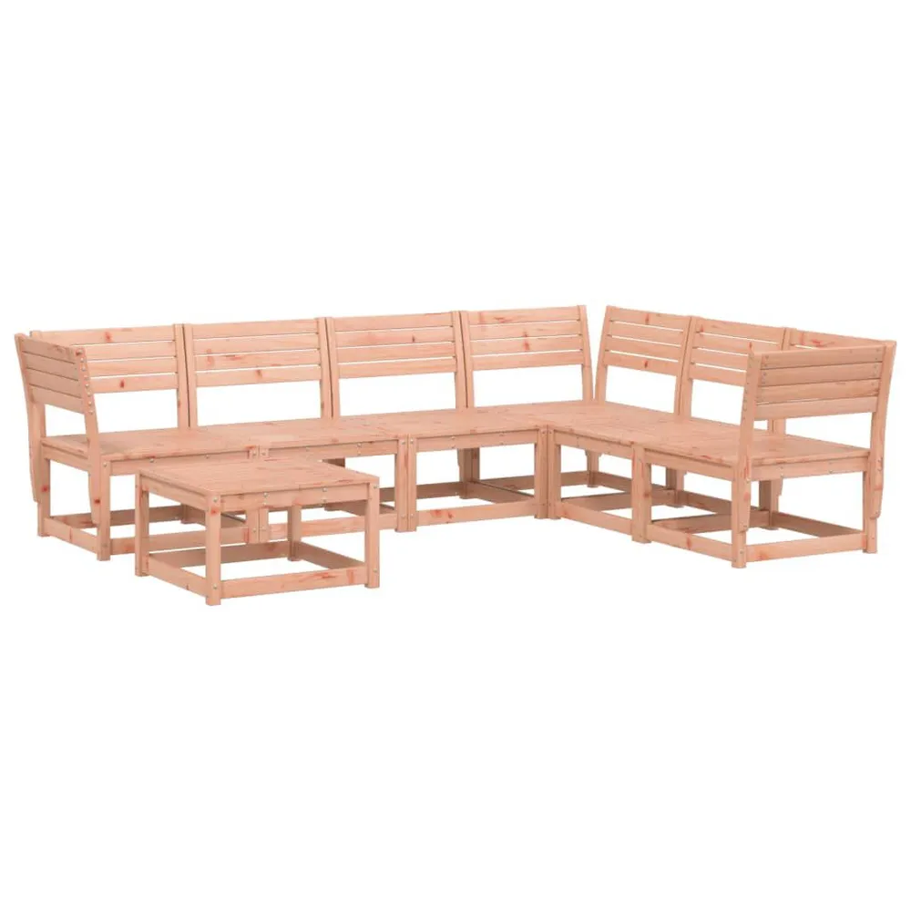 Salon de jardin 7 pcs bois massif douglas