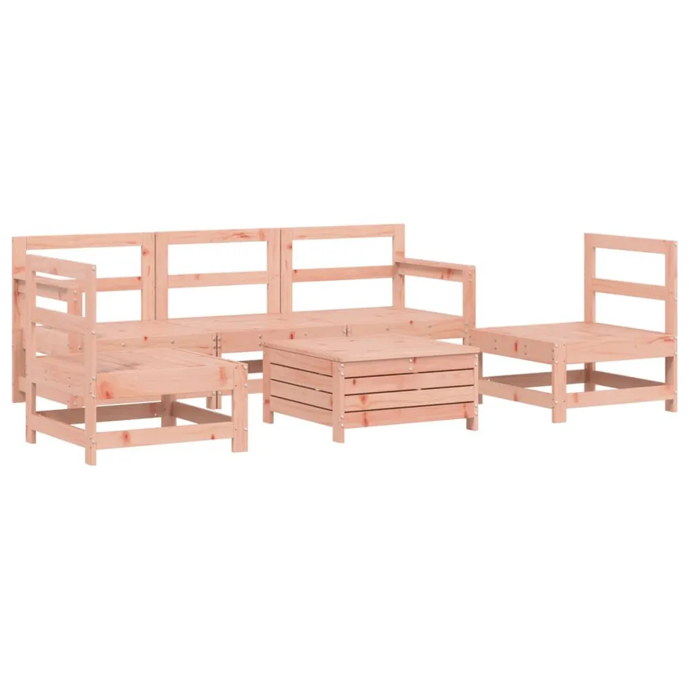 Salon de jardin 6 pcs bois massif sapin de douglas