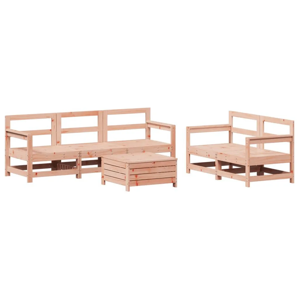 Salon de jardin 6 pcs bois massif sapin de douglas