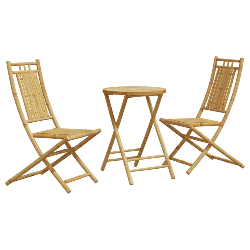 Ensemble de bistro 3 pcs bambou