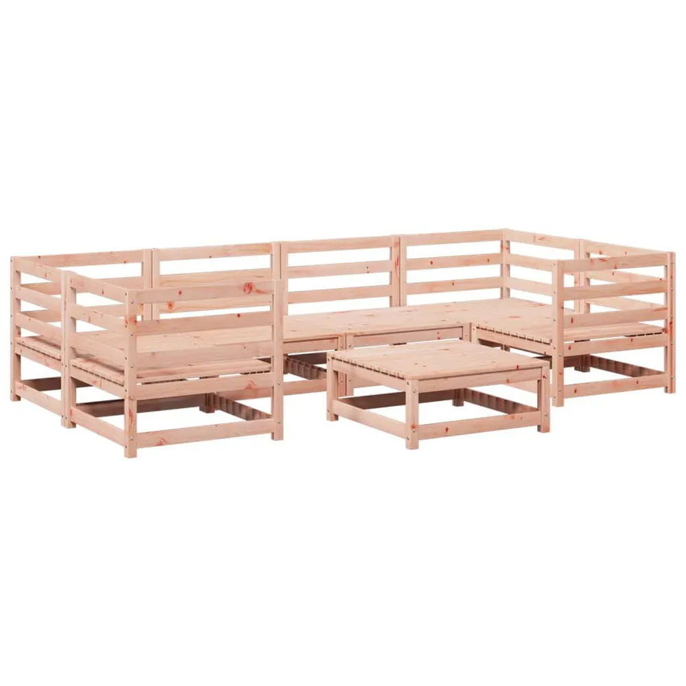 Salon de jardin 7 pcs bois massif sapin de douglas